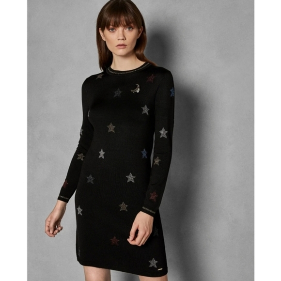 Ted baker Numbers Yayl Knit Star Dress - Picture 1 of 16
